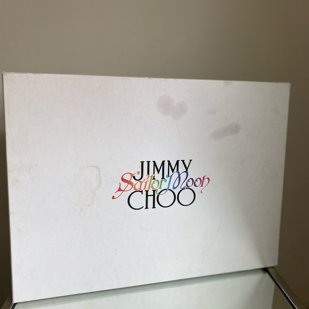 EUC JIMMY CHOO X Sailor Moon Sailor Jupiter Boot 120 In Jupiter Green 35 - Picture 14 of 14